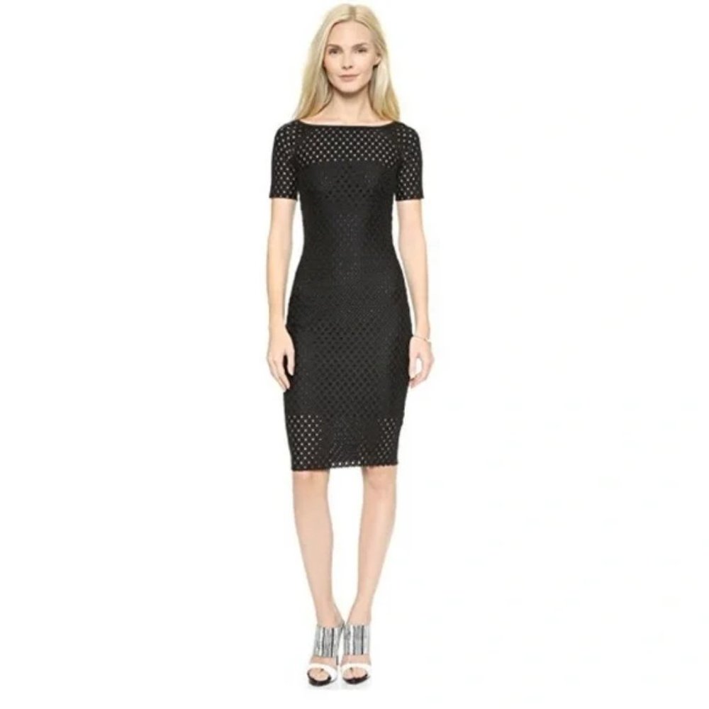 Bec & Bridge Sheath Dress Black Into the Mystic Midi Size 4